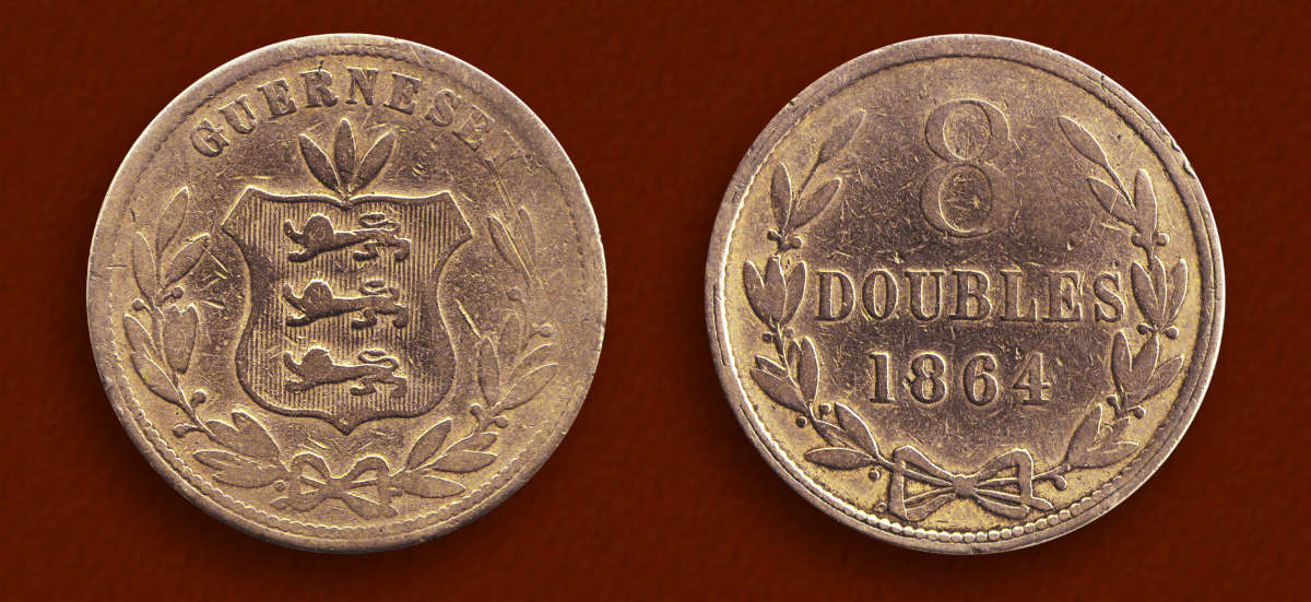 Guernsey Double currency coins