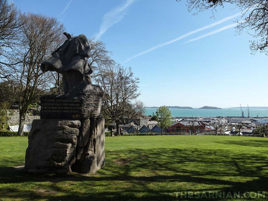 Victor Hugo Statue in St Peter Port, Guernsey